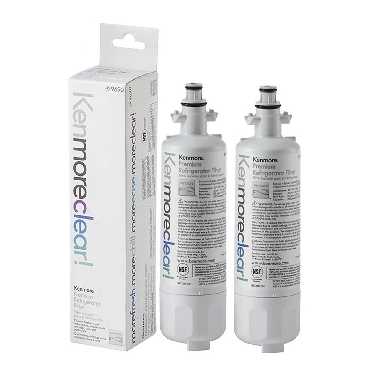 9690 469690 Refrigerator Water Filter 2 Pack NSF/ANSI 53 Fit ADQ36006101